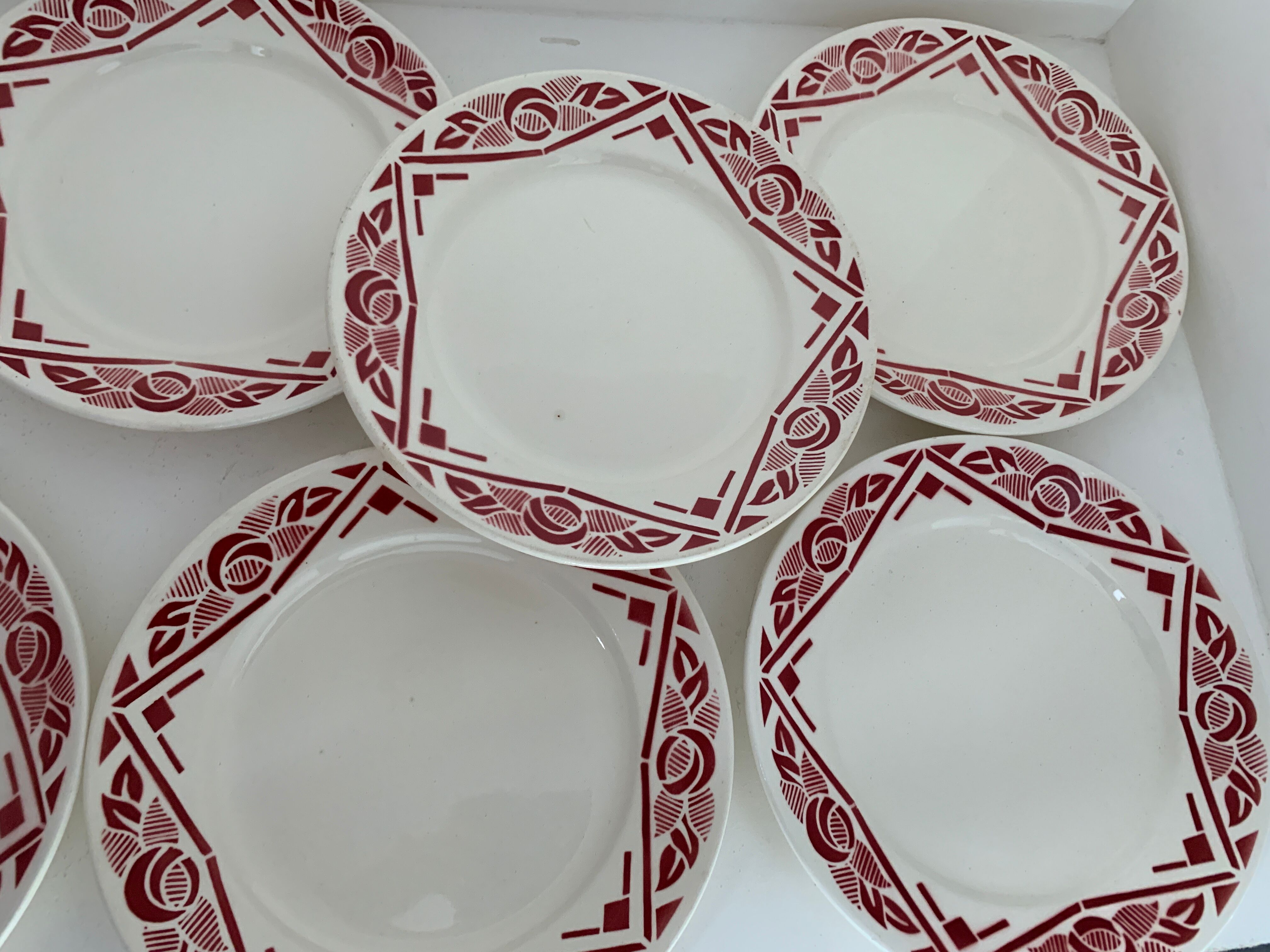 7 Badonviller plates, Marcel model, 1900