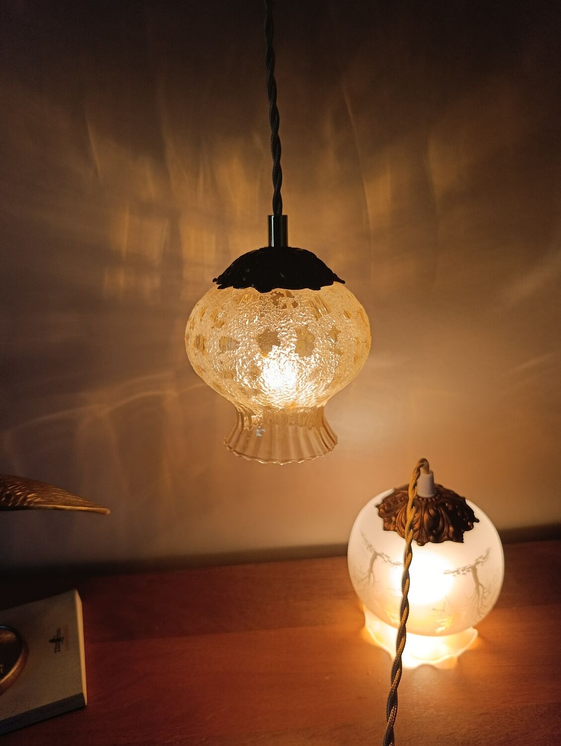 nomadic tulip amber striped lamp, retro chic