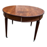 Grande table ovale Louis XVI d'époque en acajou