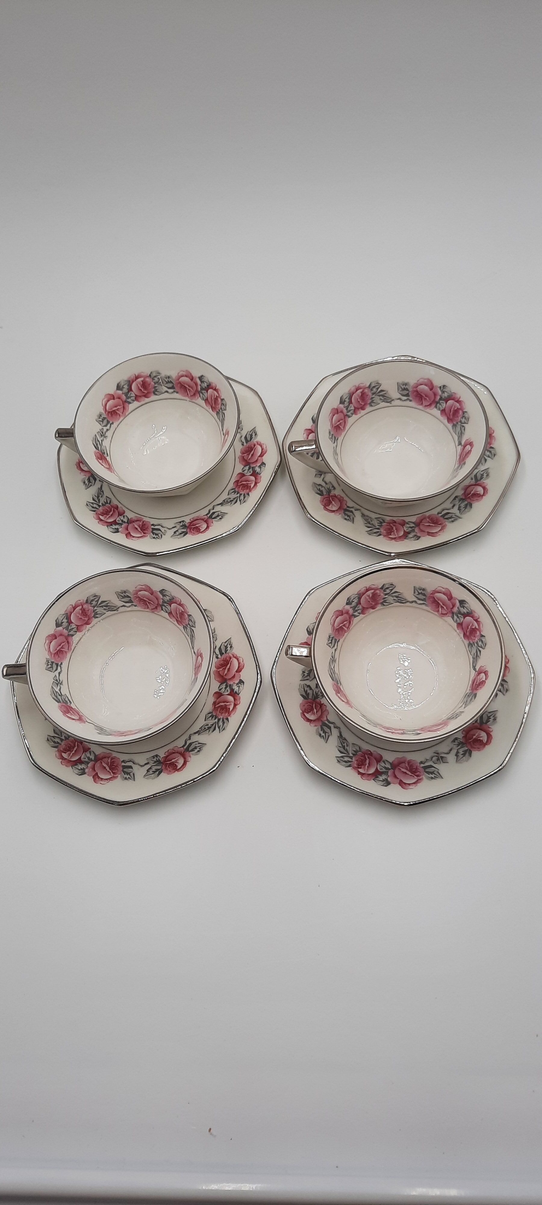 4 tea cup Limoges porcelain