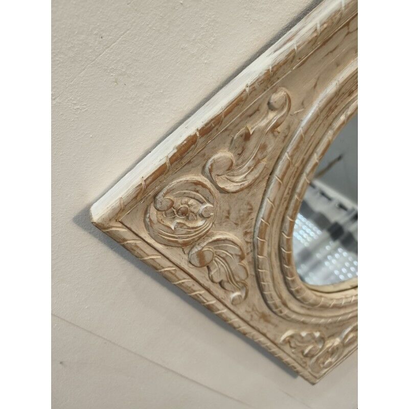 Miroir bois cérusé