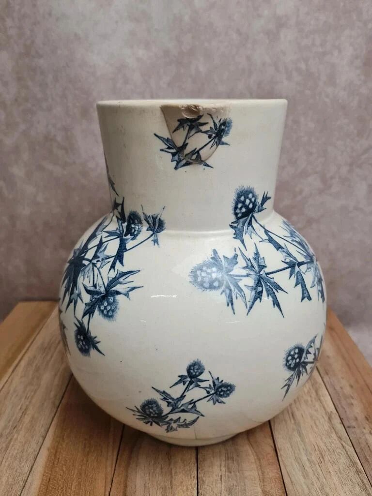 Antique pitcher Jules Vieillard Bordeaux – Chardon model – Ironstone
