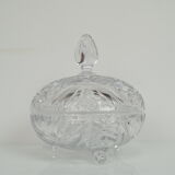 Bohemian cut glass jar 1960s