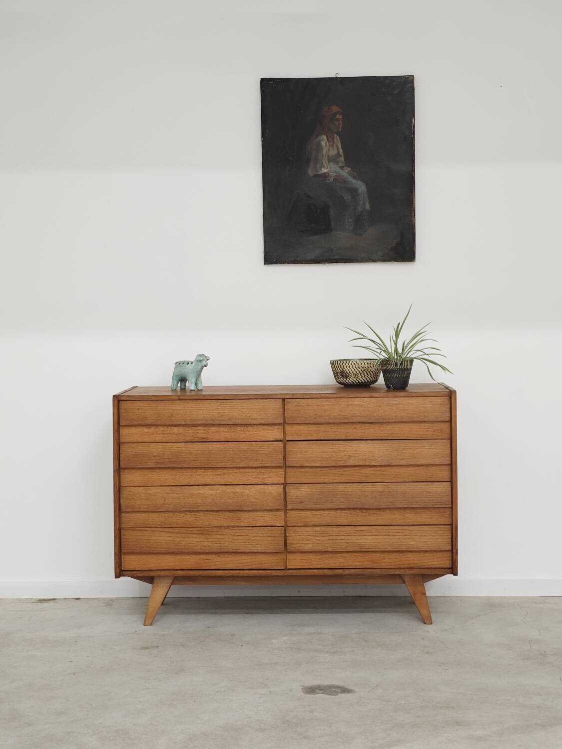 U-453 dub chest of drawers by Jiri Jiroutek for Interier Praha 1960