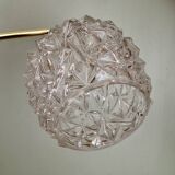 Vintage moulded glass elbow wall light