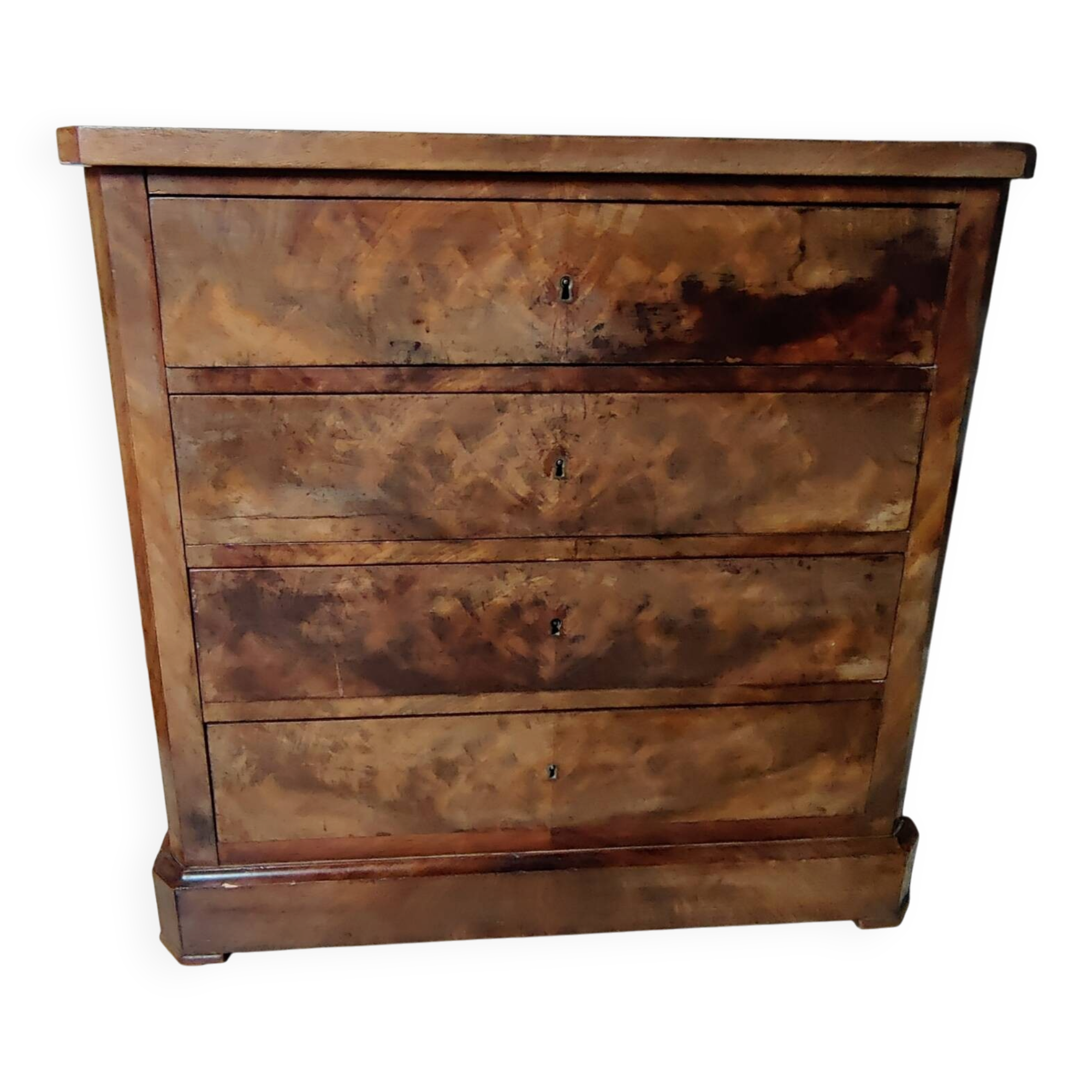 Chest of drawers with 4 drawers, antique furniture.
