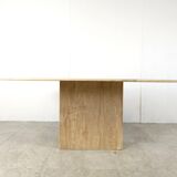 Vintage travertine dining table, 1970s