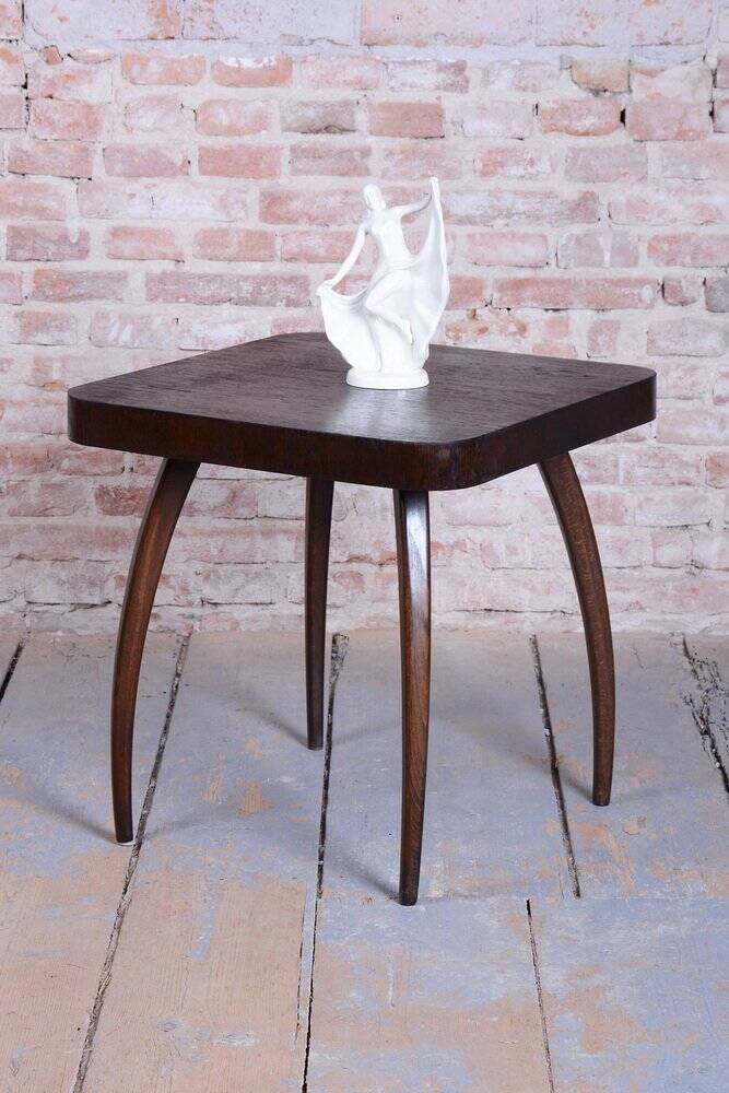 Art Deco Spider Table in Oak by J. Halabala for Up Závody, 1940s