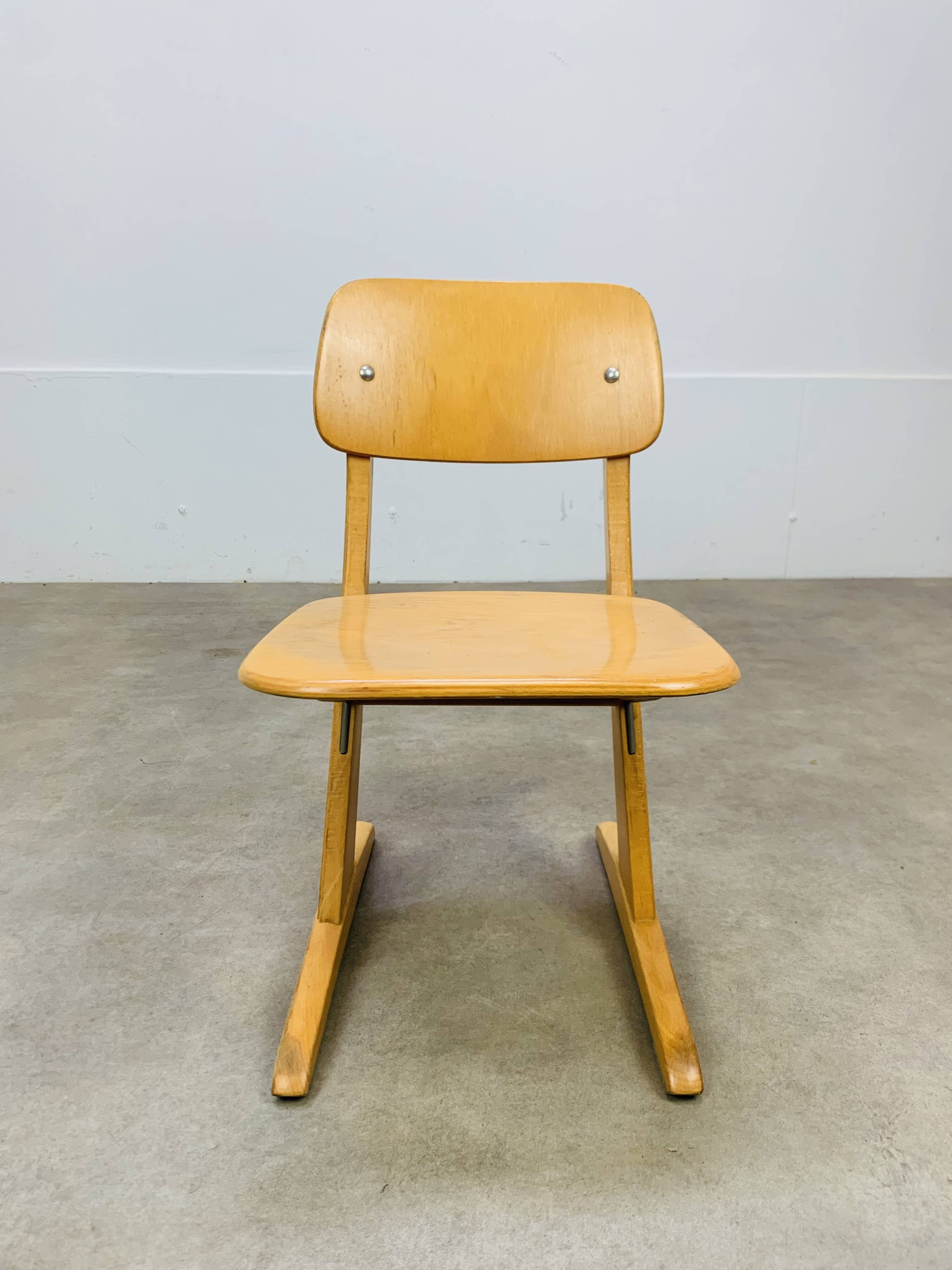 Casala children's chair from the 60s, wood, vintage