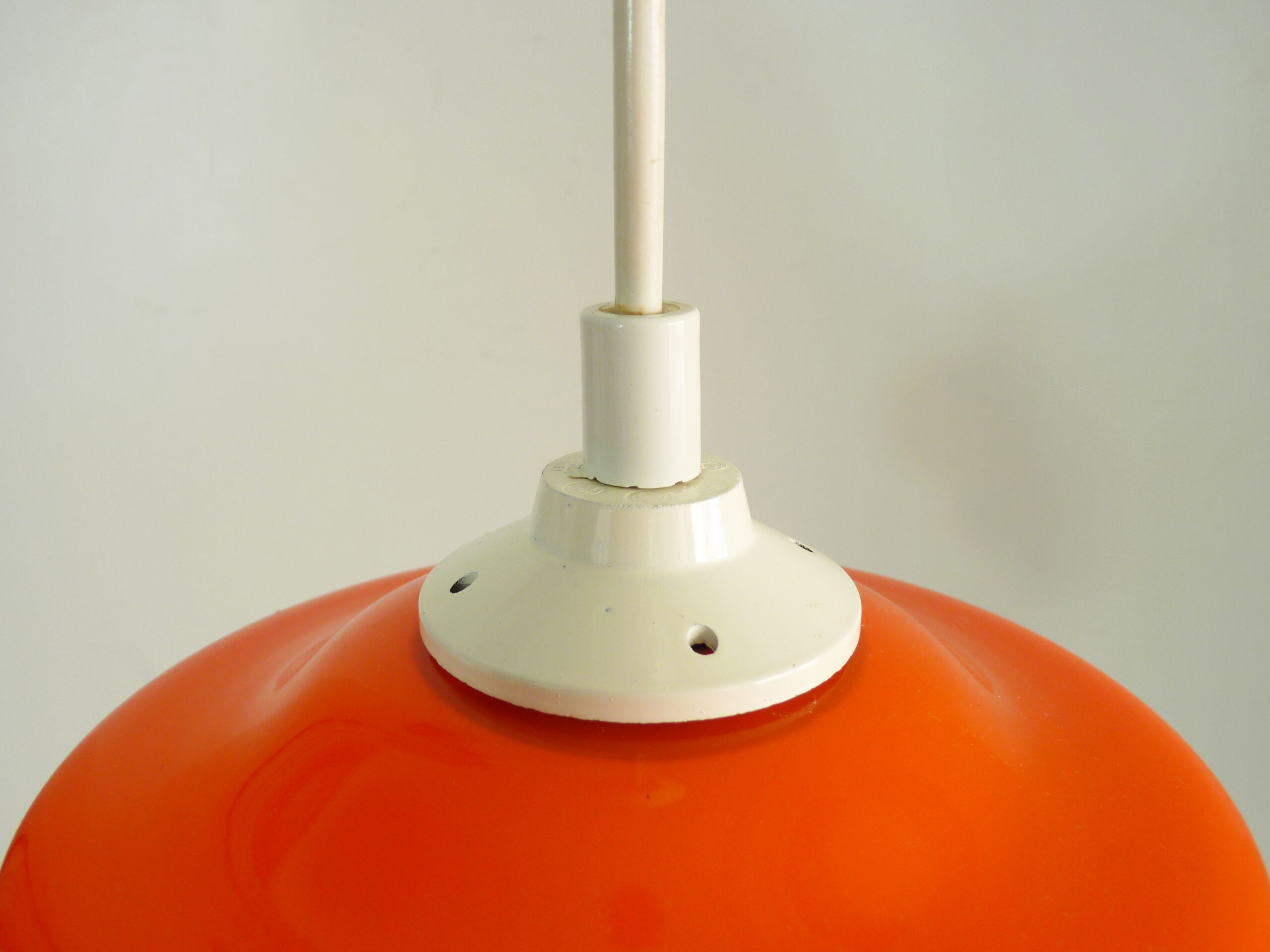 Orange opalin hanging lamp