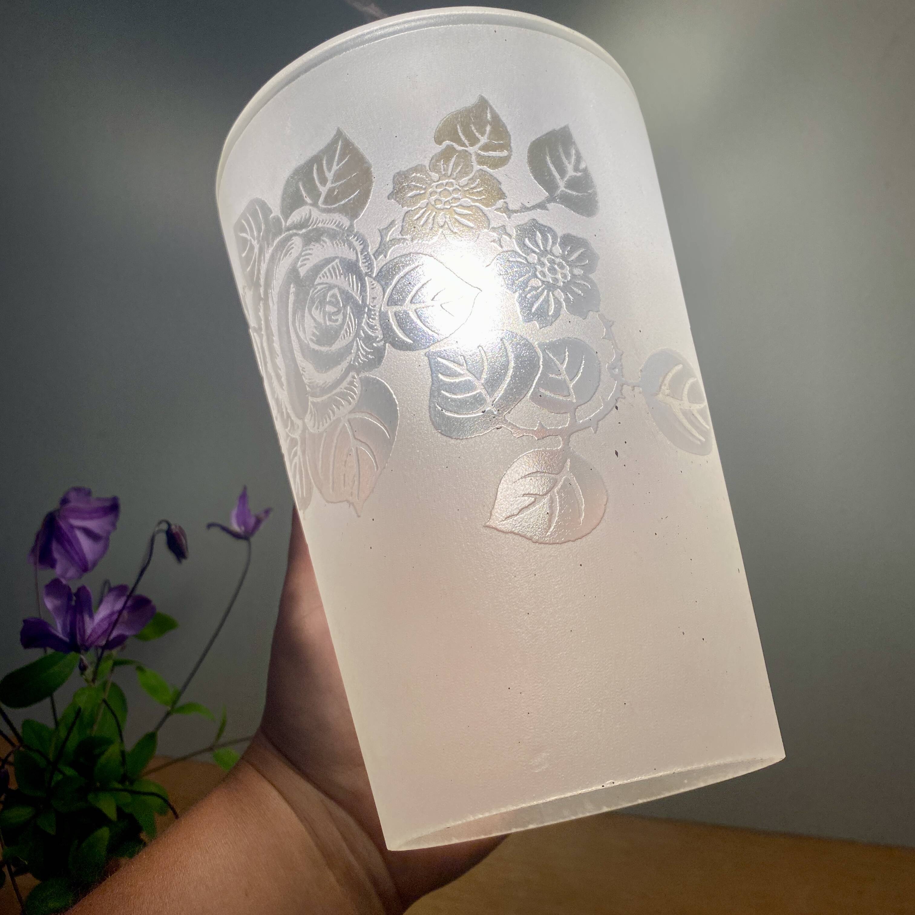 Vintage frosted glass globe pendant light