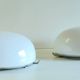 Plafonniers ou appliques globe opaline XL - mid.XXeme