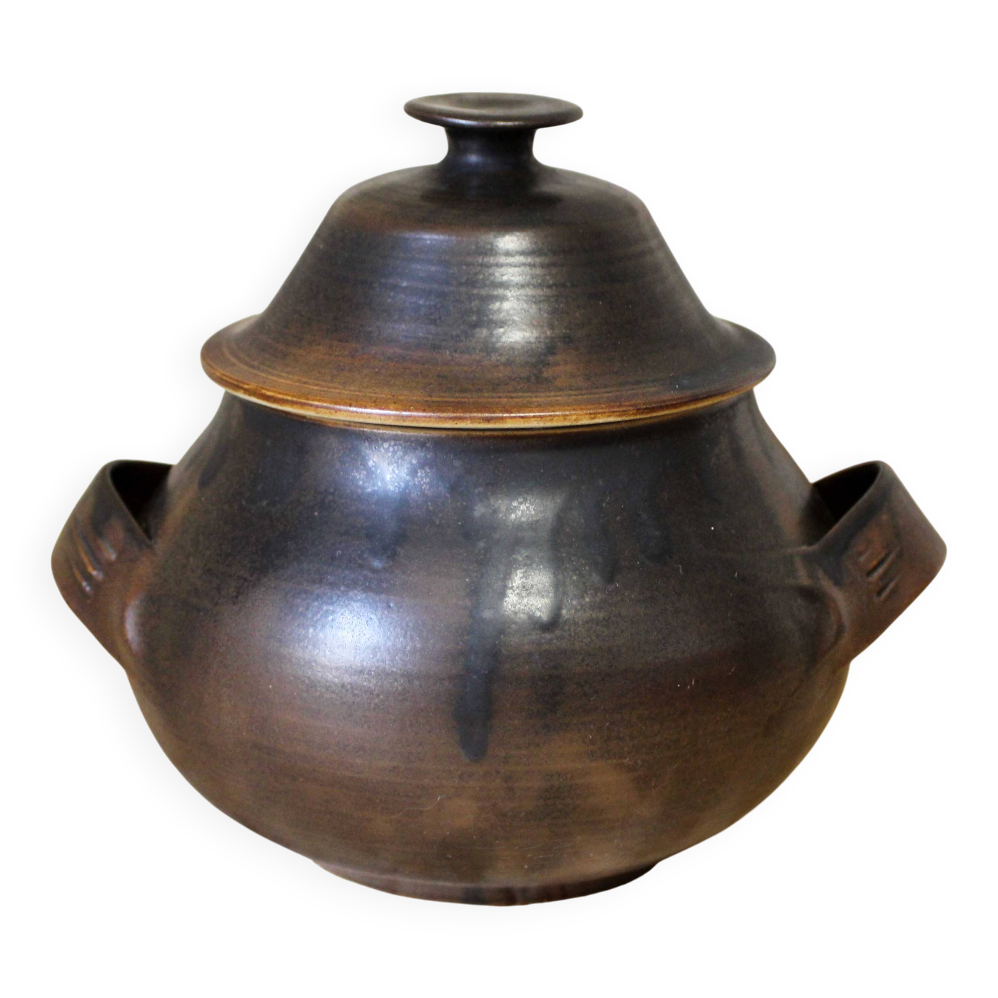 Ceramic covered pot Jean Cacheleux - Puisaye