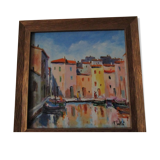 Oil on canvas Martigues 30X30