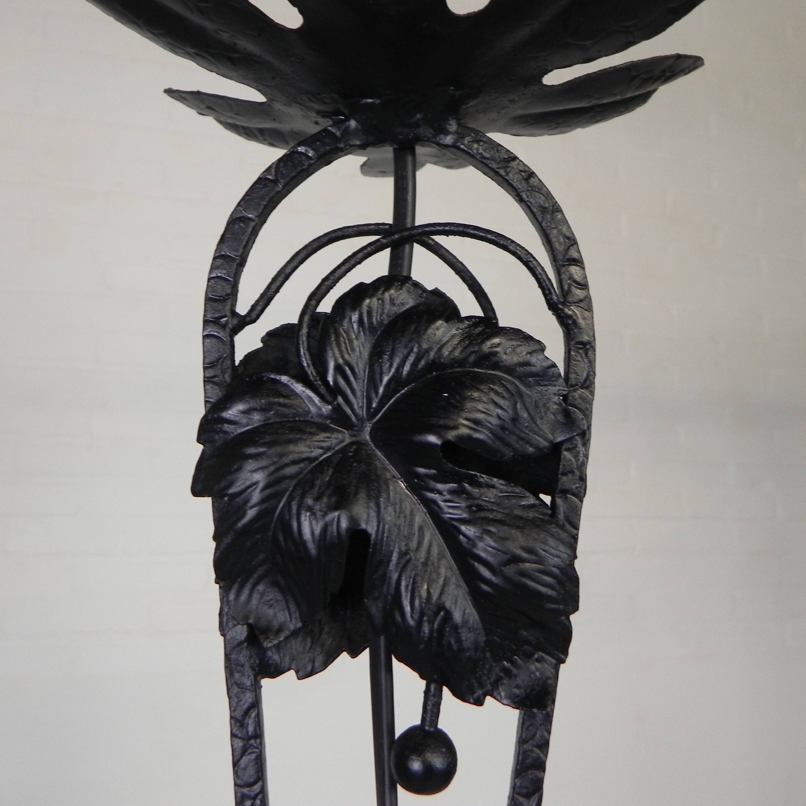 Art Deco pendant lamp with hexagonal glass shade, 1930s