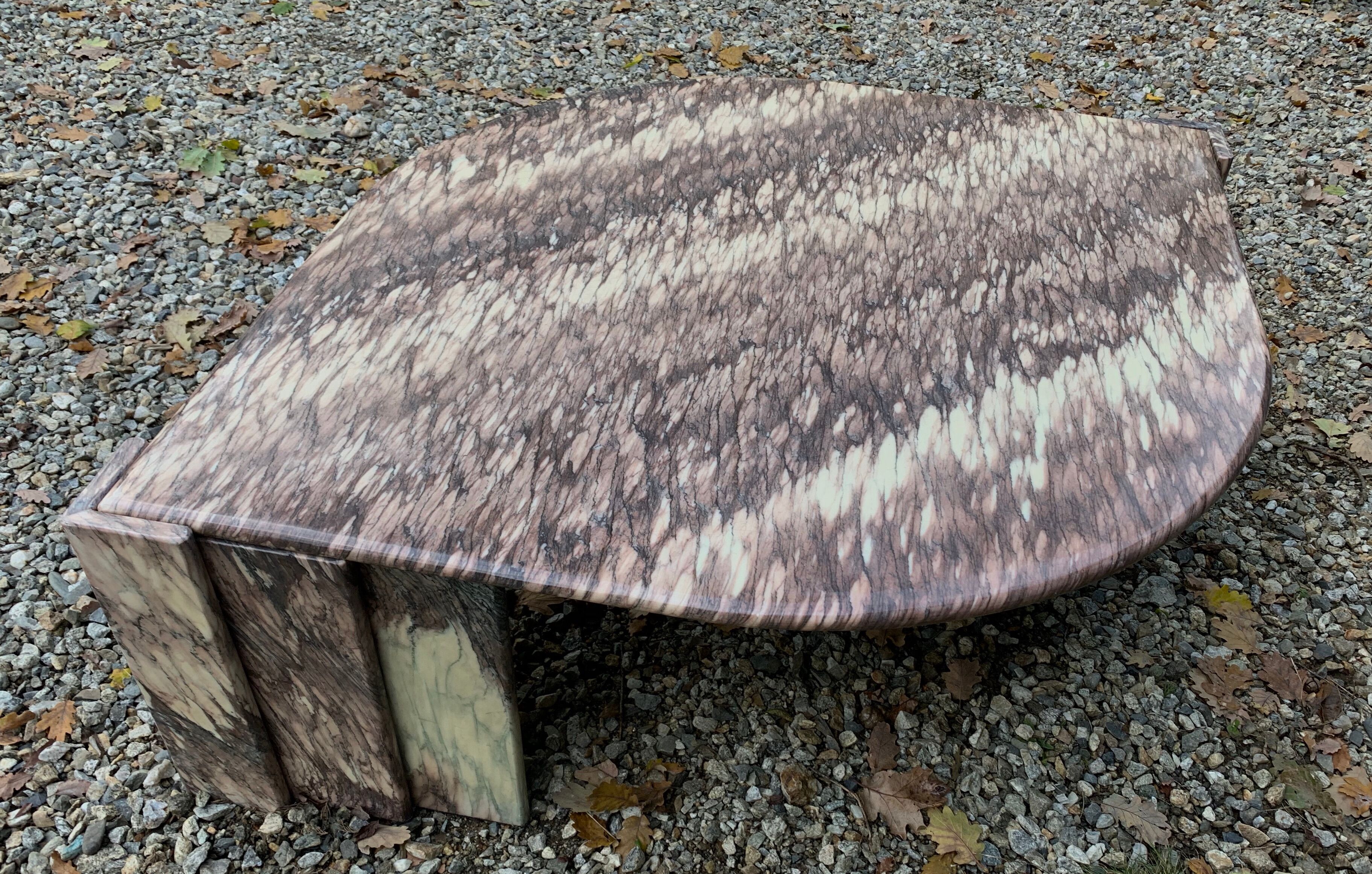 Marble base table anne 70 Roche Bobois