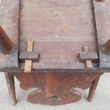 Pair of antique solid oak chairs