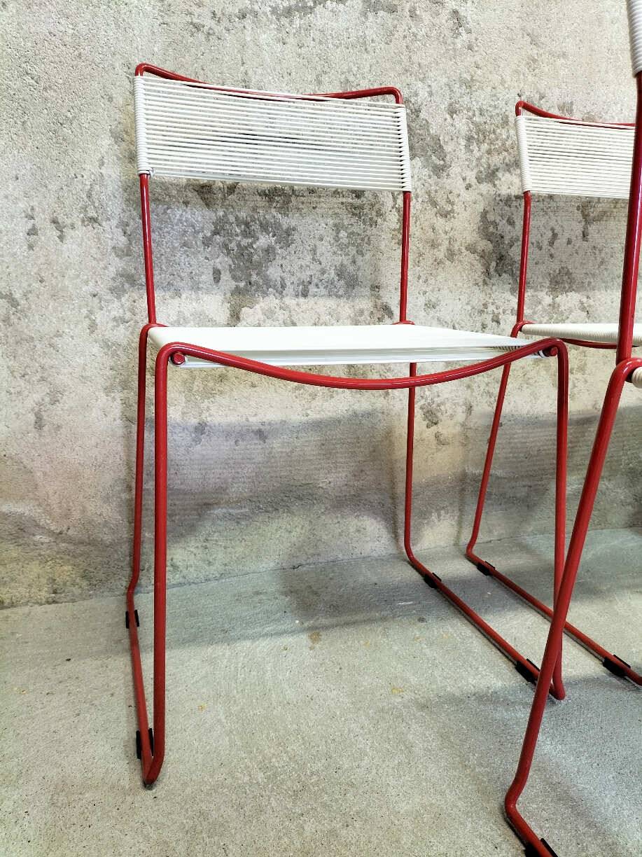 Set of six "Spaghetti" chairs by Giandomenico Belotti