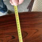 Table ronde, extensible en palissandre, rallonge papillon