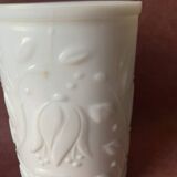 White opaline pot