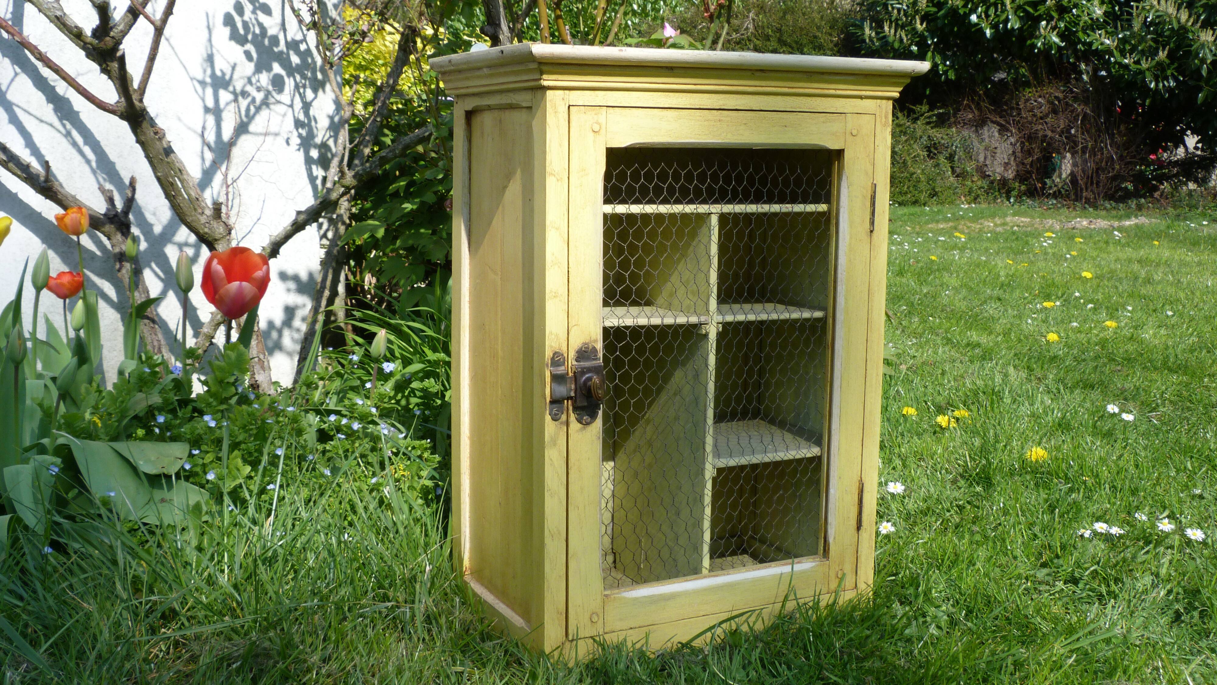 Former toilet cabinet screened door