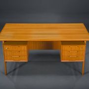Model 75 Teak Desk by Gunni Omann for Omann Jun Furniture Factory, 1960s