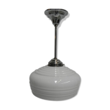 Suspension Deco with white glass sphere