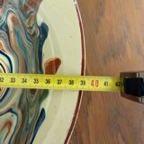 Glazed ceramic plate signed