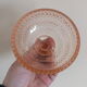 Drageoir or sugar bowl in pink molded glass, rosaline