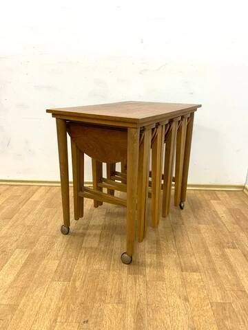 Vintage nesting tables by Paul Hundevad, Czech design, 1960s