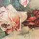 Watercolor by Many still life bouquet of roses early 20th century