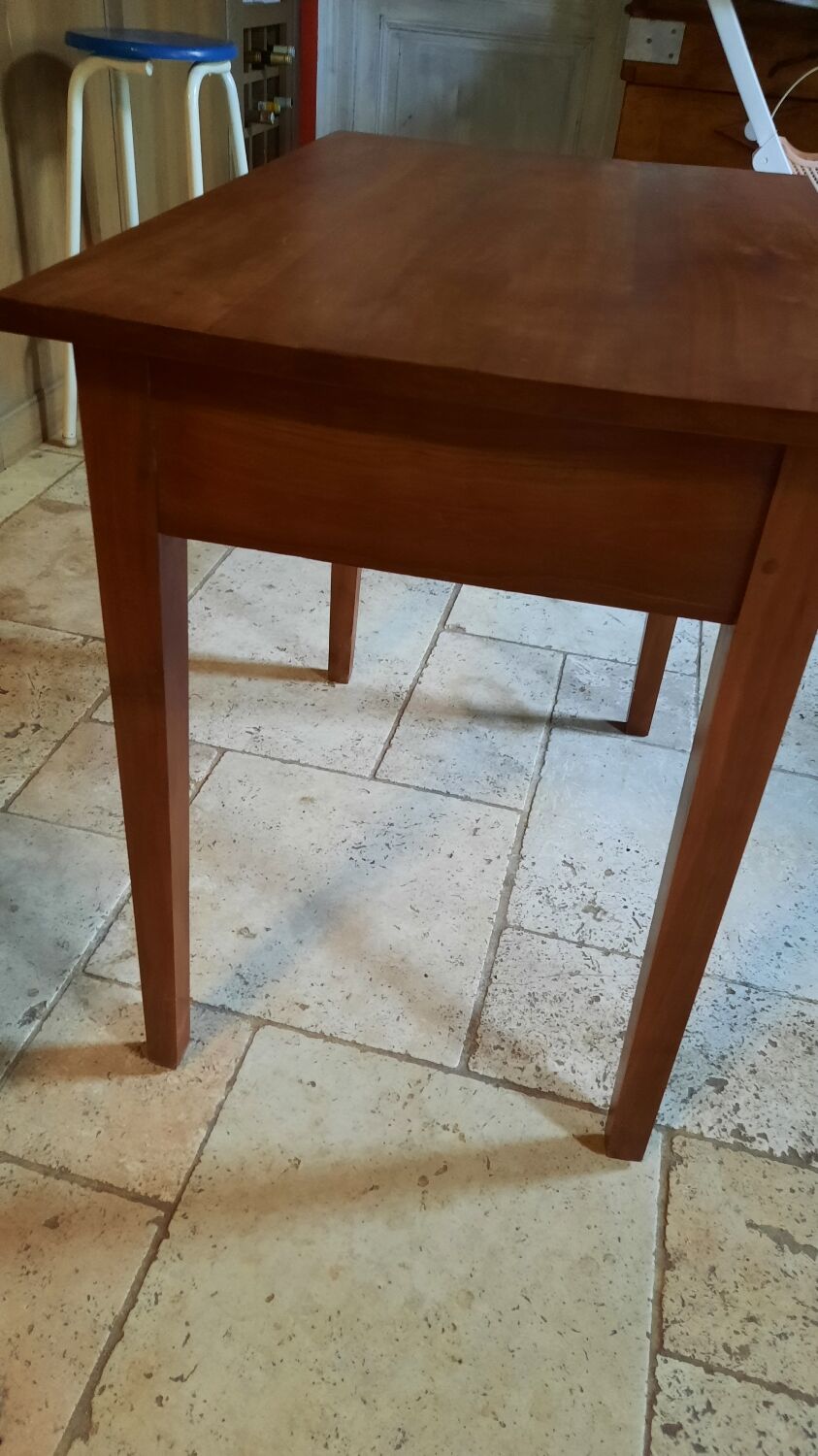 Table 1 tiroir merisier