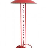 1980s red metal floor lamp