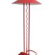 1980s red metal floor lamp