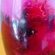 Hand-painted purple glass vase
