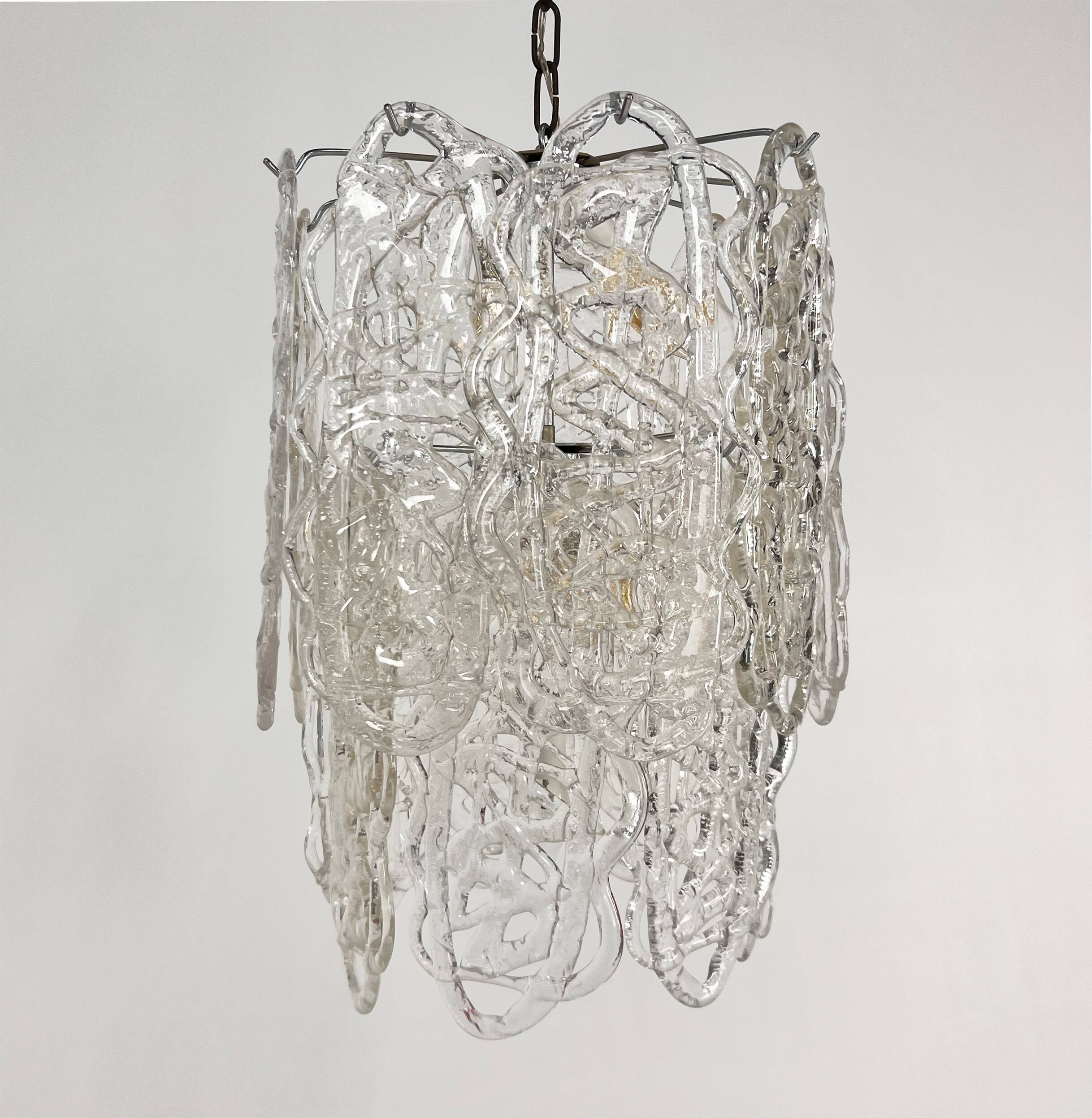 Spun Sugar Pendant by Vistas for Mazzega, 1960s