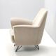 Vintage ivory fabric armchair, Italy