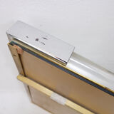 Wall mirror in lucite and chrome, 1970s