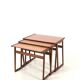 Tables gigognes en teck, ensemble de 3