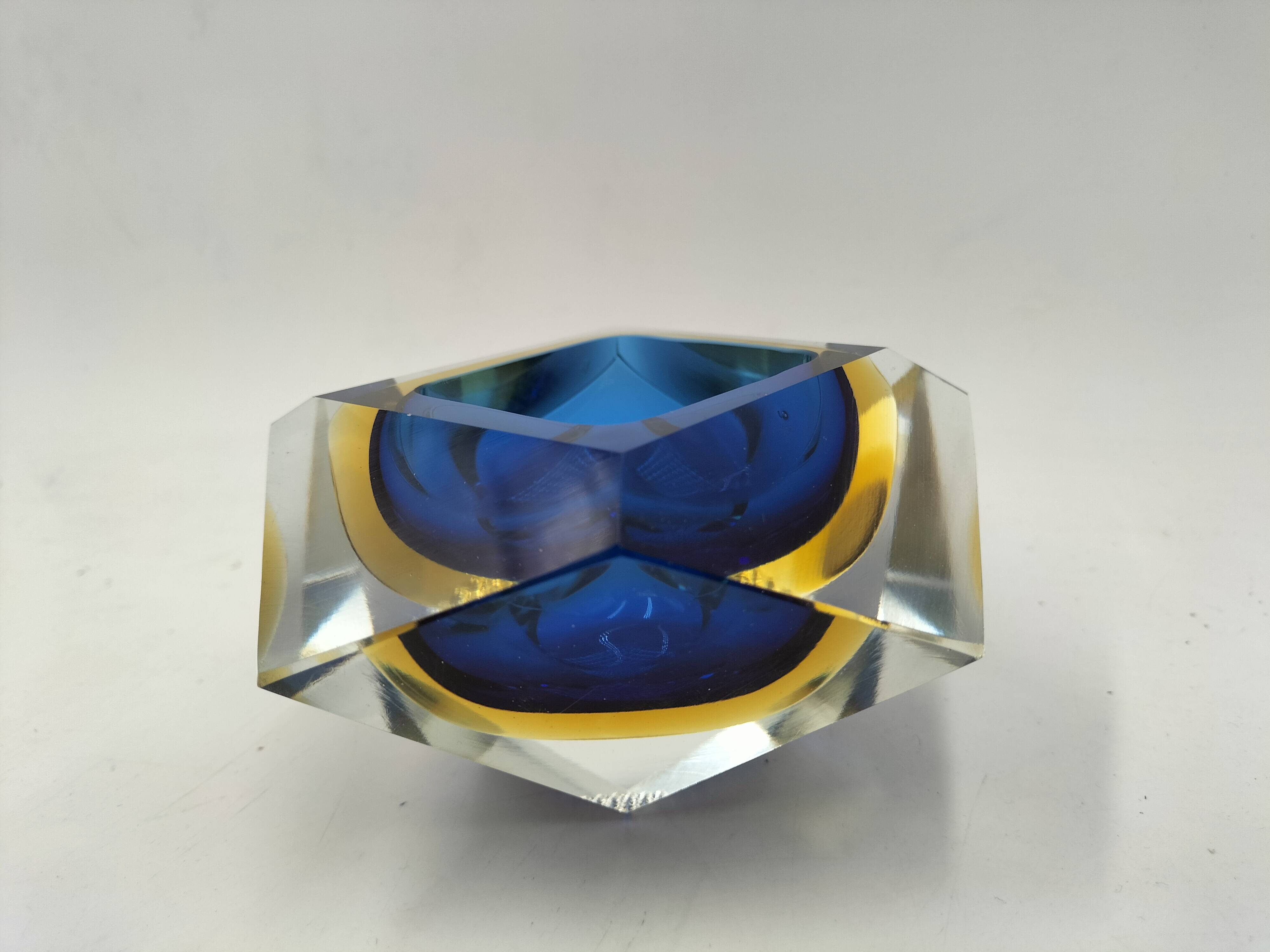 Cendrier sommerso en verre de murano