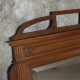 Molded and carved wooden trumeau