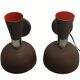 Midcentury brown vintage wall sconces by Herda, Dutch 1970s