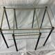 Pull out tables in glass and brass 1950