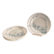 Lot 5 Plate Plates Faience Longwy Model Mignon