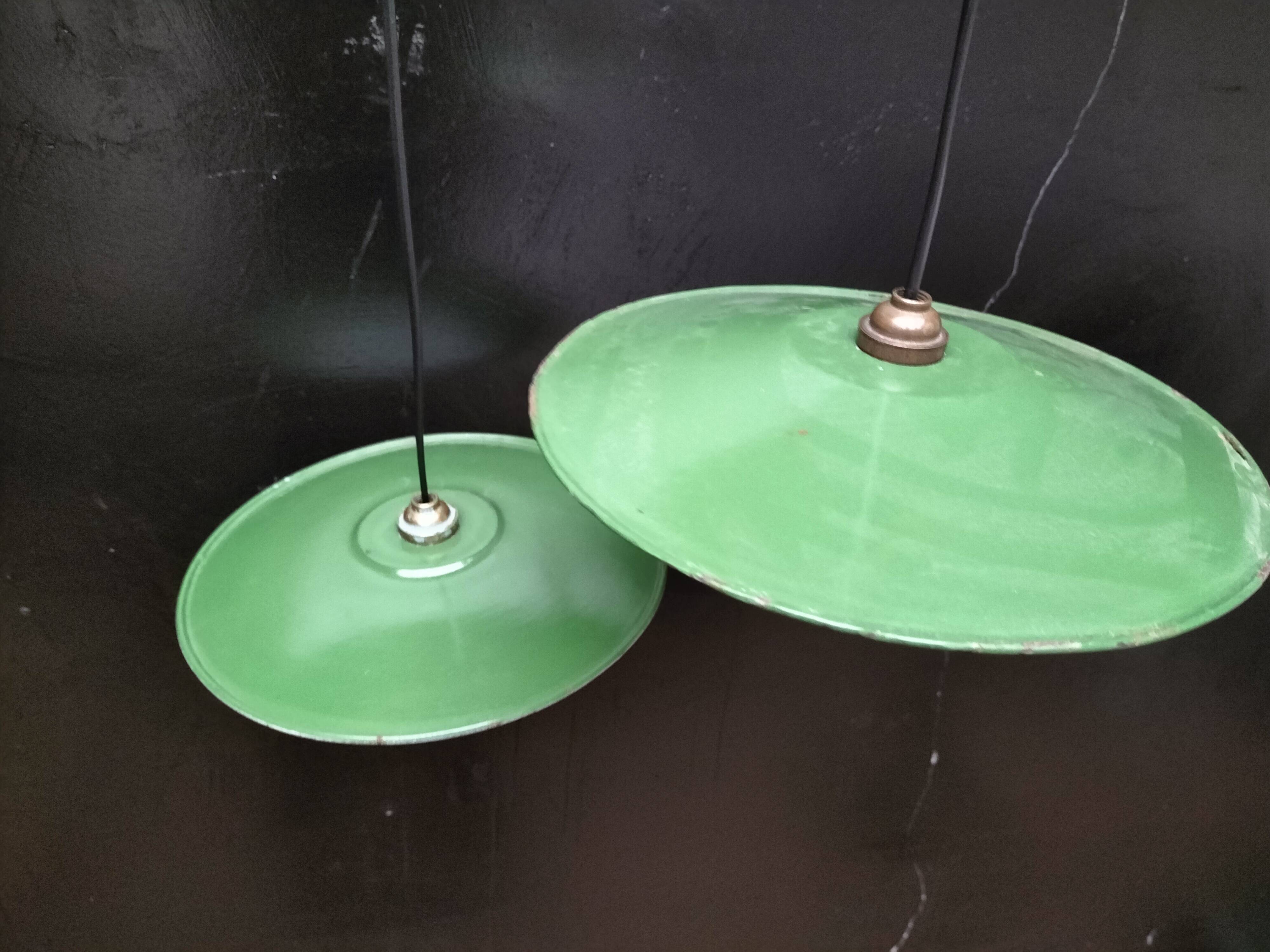 Pair of old pendant lights