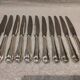 11 table knives with 800 silver handles, Swiss goldsmith Jezler filet