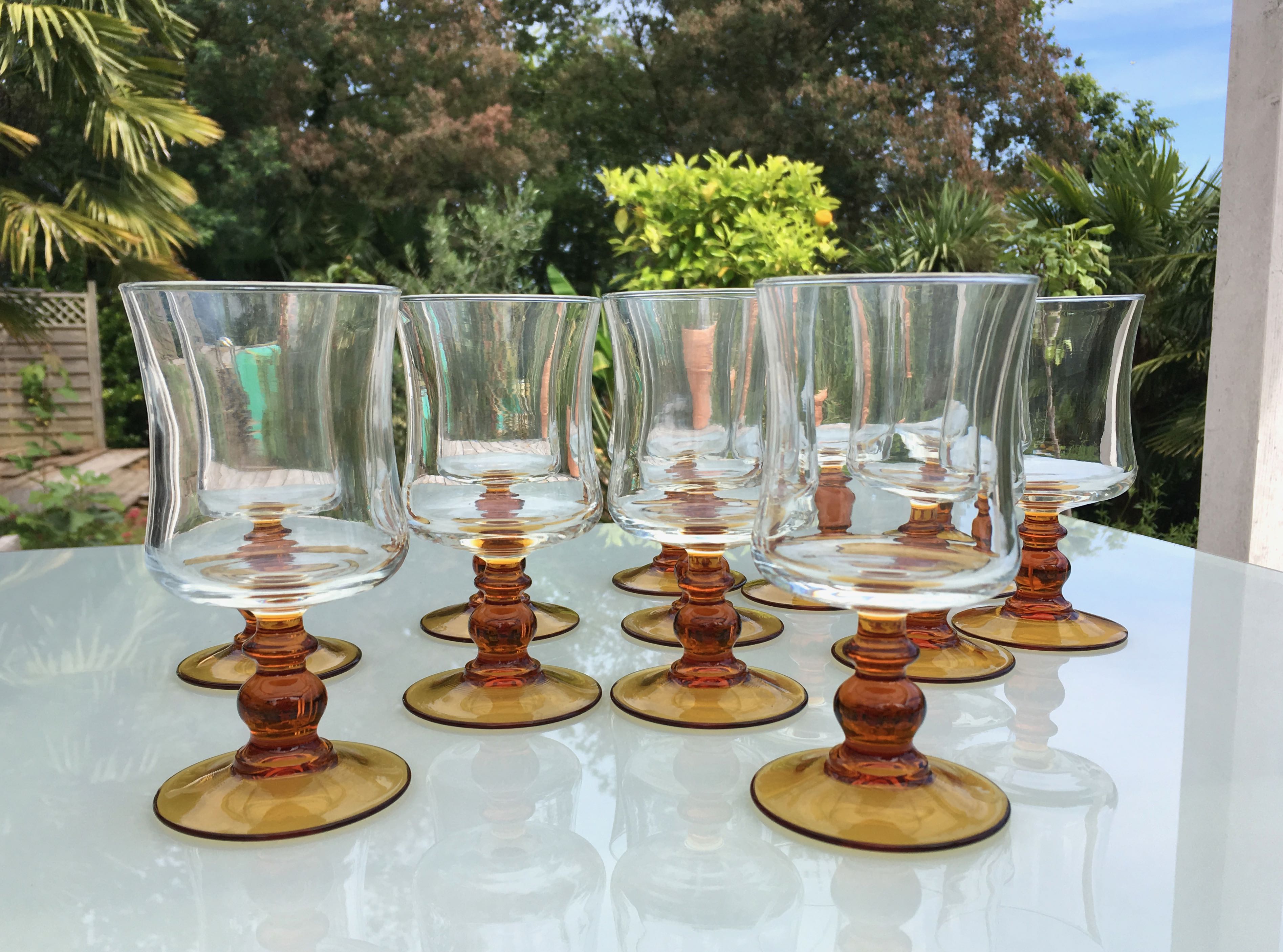 Set de 12 verres à vin vintage