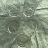 5 antique whiskey glasses, Easter frieze bells and vintage flowers