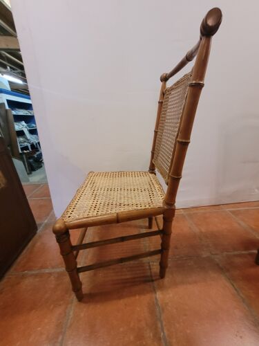 Chaise enfant bois bambou en merisier
