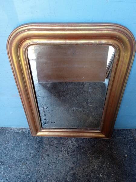Louis Philippe mirror in gilded wood, 19th century - 88 cm
